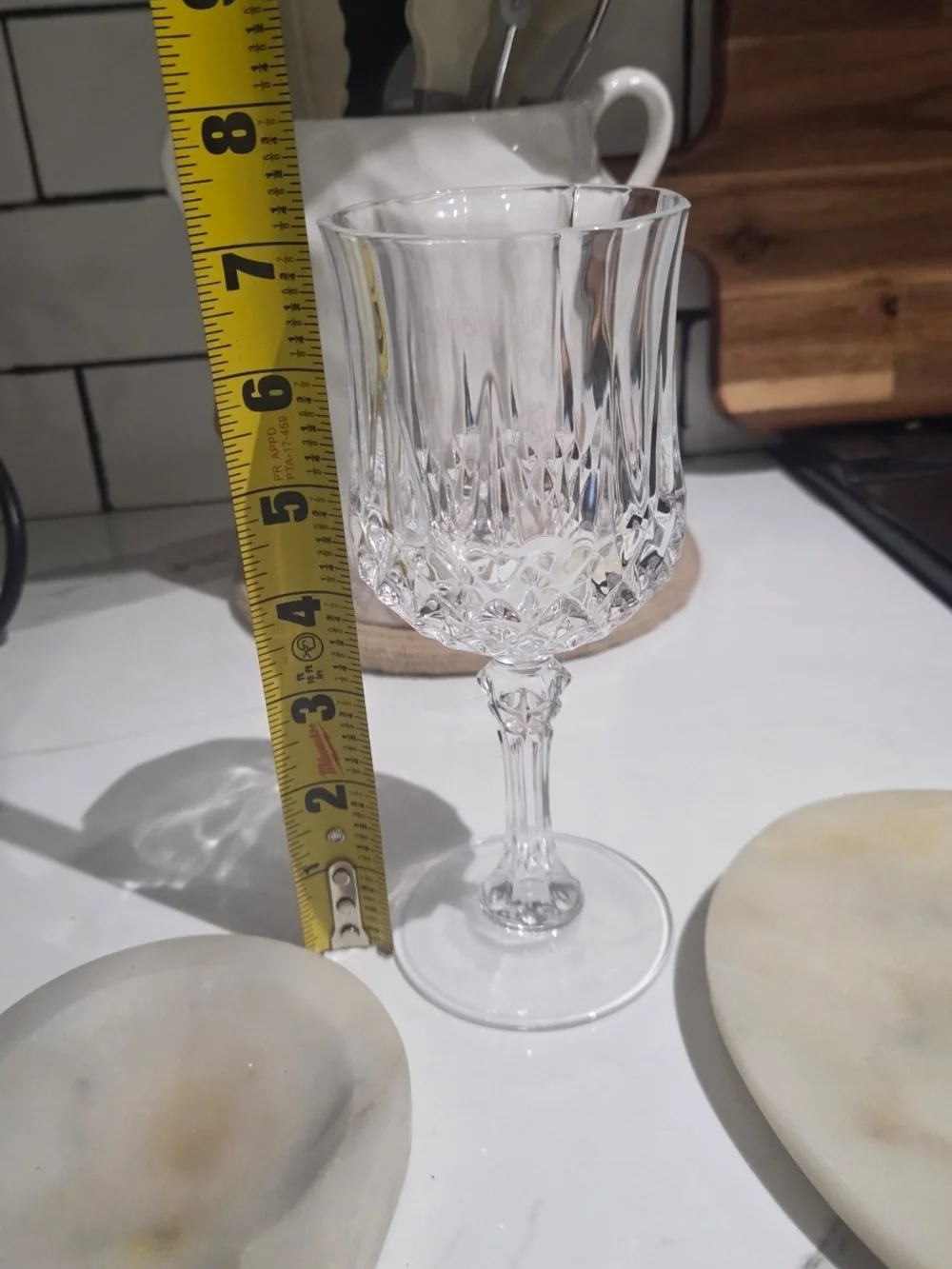 Two Vintage Cristal D'Arques 8 Oz Stemware Goblet Longchamp